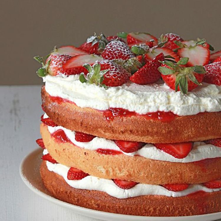 Wild strawberry 🍓 &amp; cream cake.