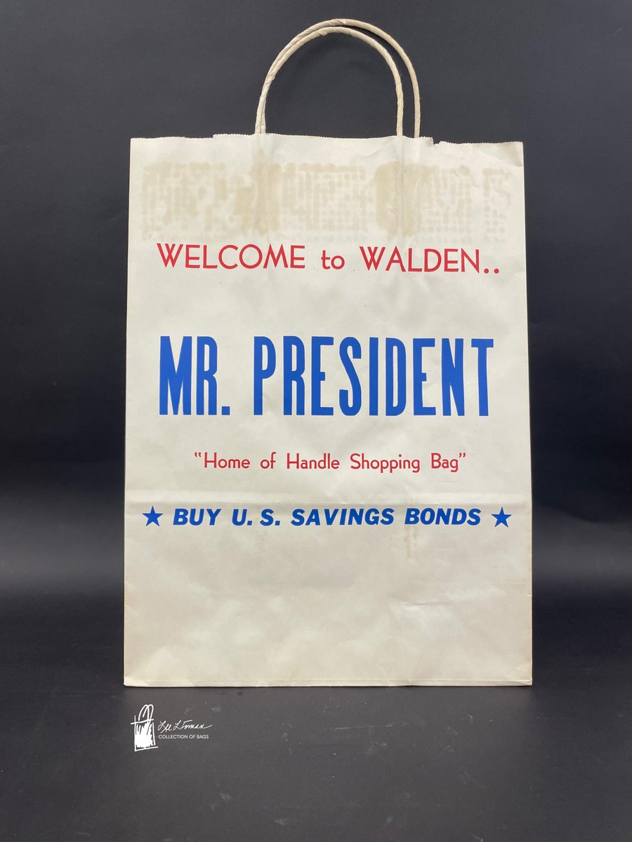 310/365: U.S. Savings Bonds are what financed federal programs throughout the Great Depression and World War II, and remained a popular investing method during the Truman and Eisenhower administrations, when this bag was made.