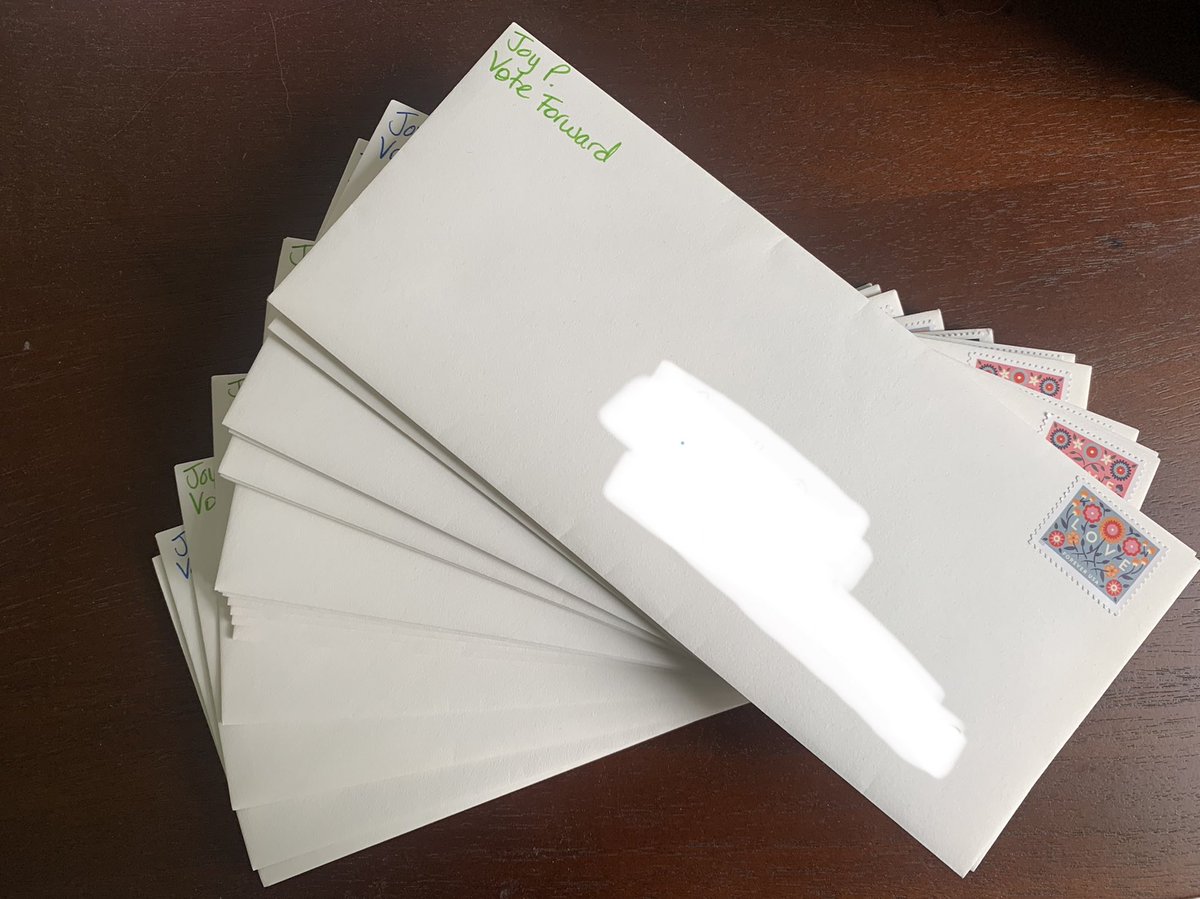 JoyParcells's tweet photo. Today is the #TheBigSend! Letters in the mail to #voters across the county!   @votefwd #voteforourlives https://t.co/VQXQf0rsEZ