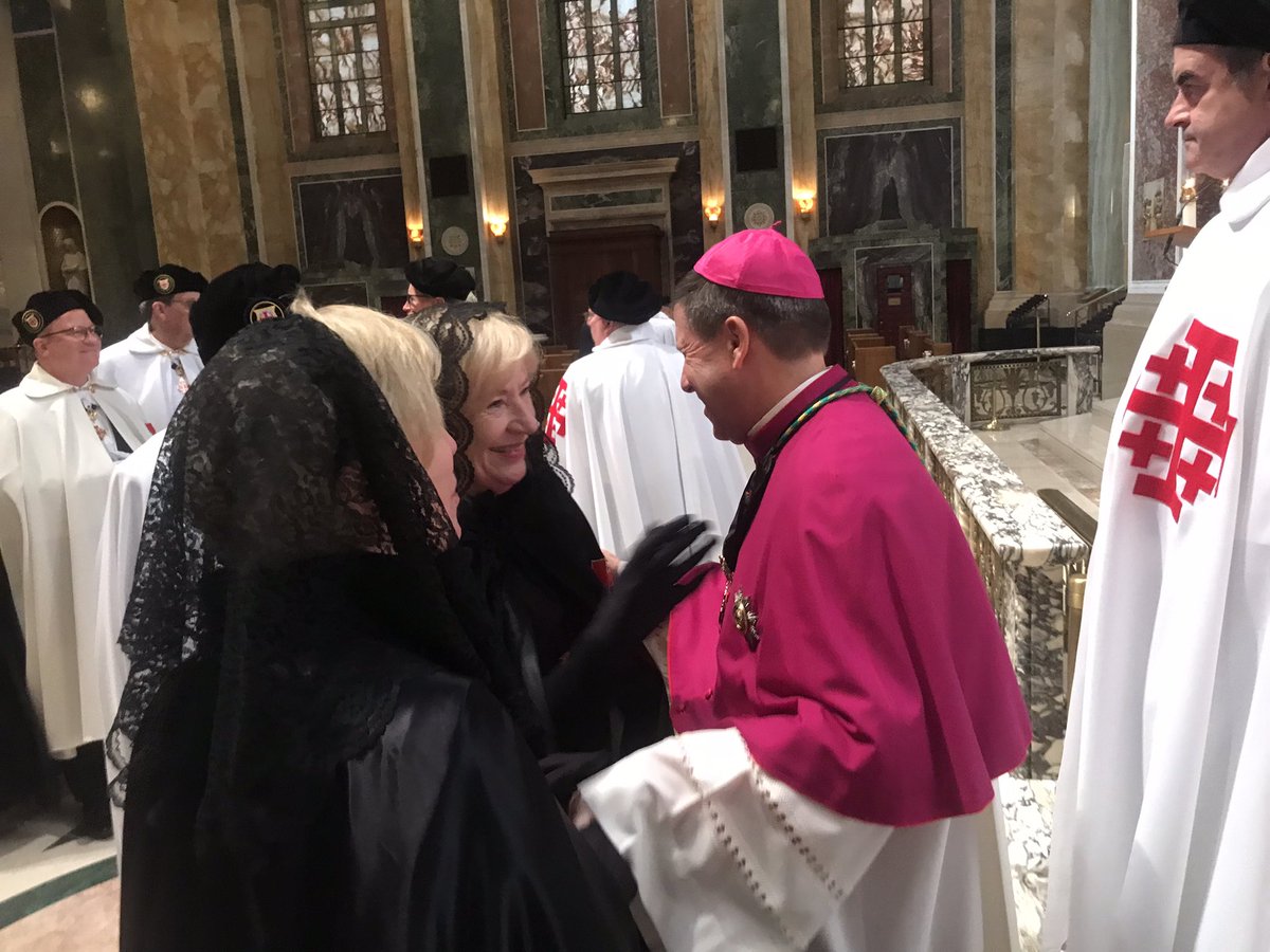 This morning I was invested into the Equestrian Order of the Holy Sepulcher of Jerusalem joining the faithful members of the Nashville section of the Mid-Atlantic Lieutenancy of the order in Washington, DC. Our Lady, Queen of Palestine, pray for us.