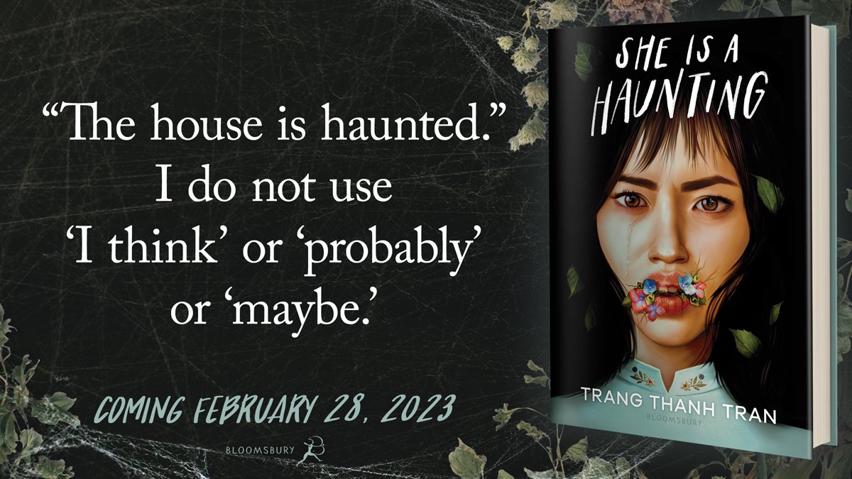 CONFIRMED: supes haunted 👻 👻 👻 👻 👻 👻 👻 SHE IS A HAUNTING by @nvtran is a YA horror debut. It's sapphic, set in Vietnam, and so deeply unsettling we had to sleep with the lights on for a week 😬 Preorder now and get your copy in February: trangthanhtran.com/book/she-is-a-…