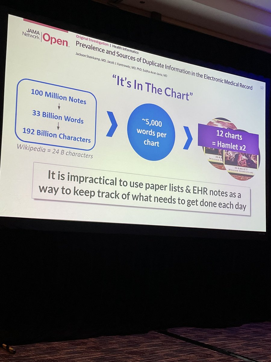 WonMLeeMD's tweet photo. We duplicate wayyyyyy too much info in our electronic medical records. Dr Subha Airan-Javia’s talk about how our current tech platforms fail to support us
#AAHCM #homecaremedicine #homemedtwitter @BUgeriatrics #AAHCMAM22 #MeetMeInOrlando2022
@MariaGeriatrics
@karienaum
@drpippa https://t.co/wXMc5njO8v