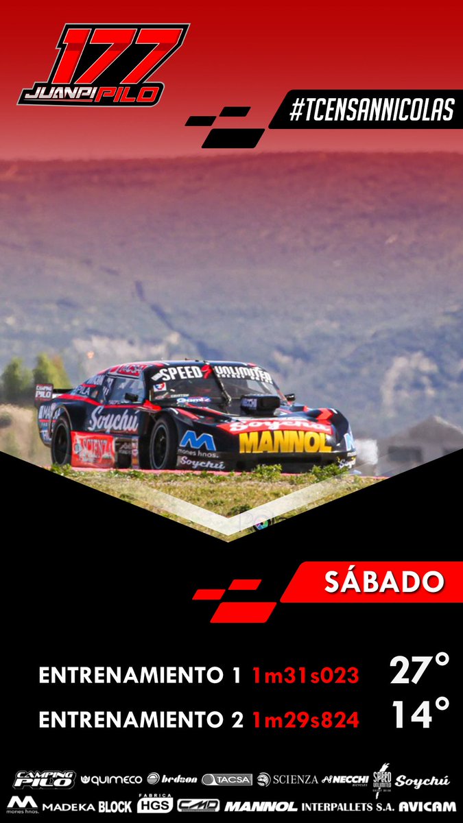 #TCenSanNicolas #TCPista 👉 P14 en el cierre de los ensayos! Fuimos de menos a más en los entrenamientos y esperamos seguir creciendo al momento de clasificar.

🔜 Clasificación: ⏰ 15:05hs.  

📸 <a href="/DamianBarisch/">Damian Barischpolski</a>