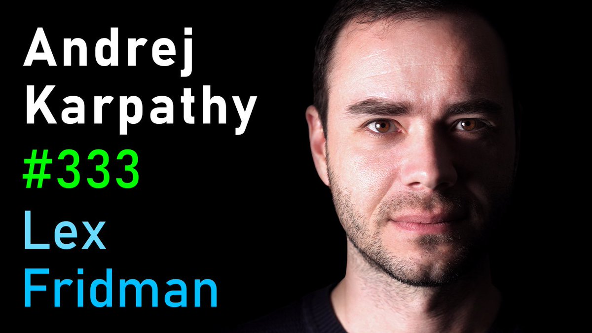 Here's my conversation with Andrej Karpathy (@karpathy), a legendary AI researcher, engineer, and educator, and former director of AI at Tesla. This chat was super fun, technical, and inspiring. youtube.com/watch?v=cdiD-9…