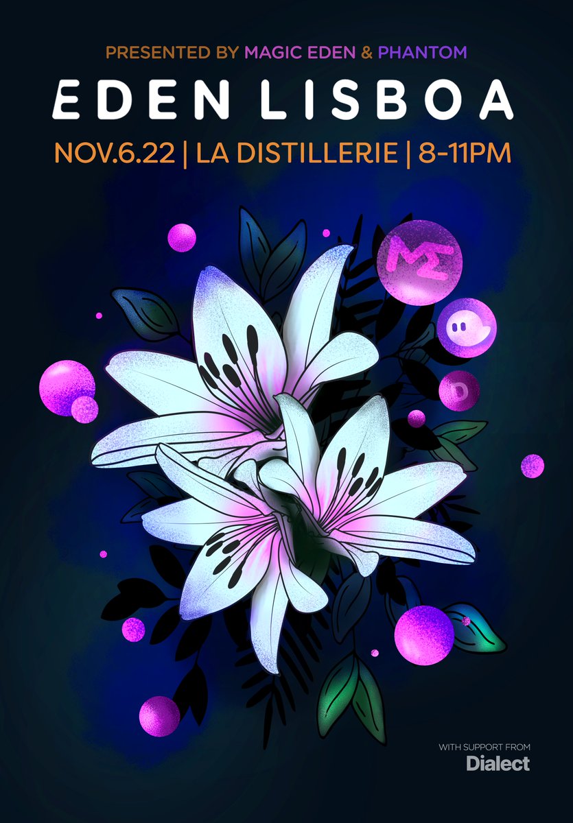 MagicEden's tweet image. Are you going to Solana Breakpoint 2022? 👀

If you are, come join us at the Spooky Garden of Eden 👻🌿 

Hosted by @MagicEden &amp;amp; @Phantom with special support from our friends at @saydialect