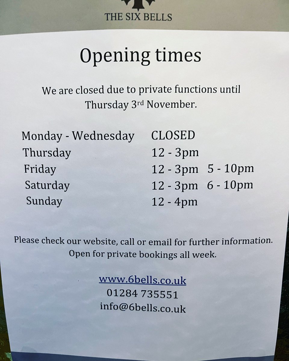 The Six Bells@Horringer (@6bellsh0rringer) on Twitter photo 
