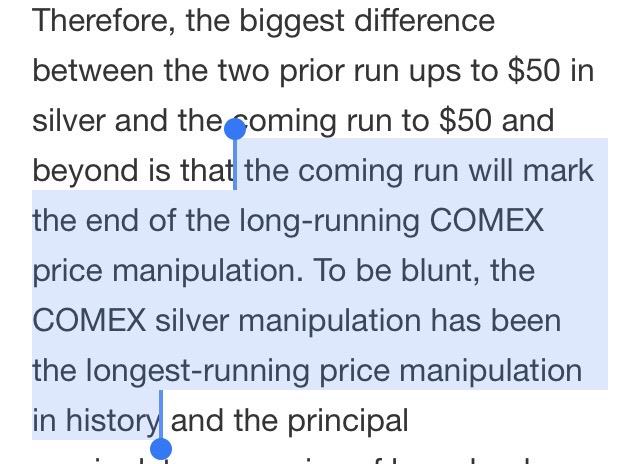 SilverGold_News's tweet image. Ted Butler: The Coming Move to $50 Silver (and beyond)

‘The coming #Silver price surge to $50 (and beyond) will be driven by both physical and paper buying and will occur against a backdrop far more bullish than existed in either 1980 or 2011’

silverseek.com/article/coming…