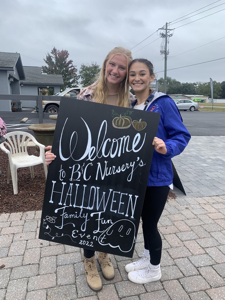 @Shelbymc9bolts and I volunteering at a local nursery for Halloween Family Fun!! 🎃🎃