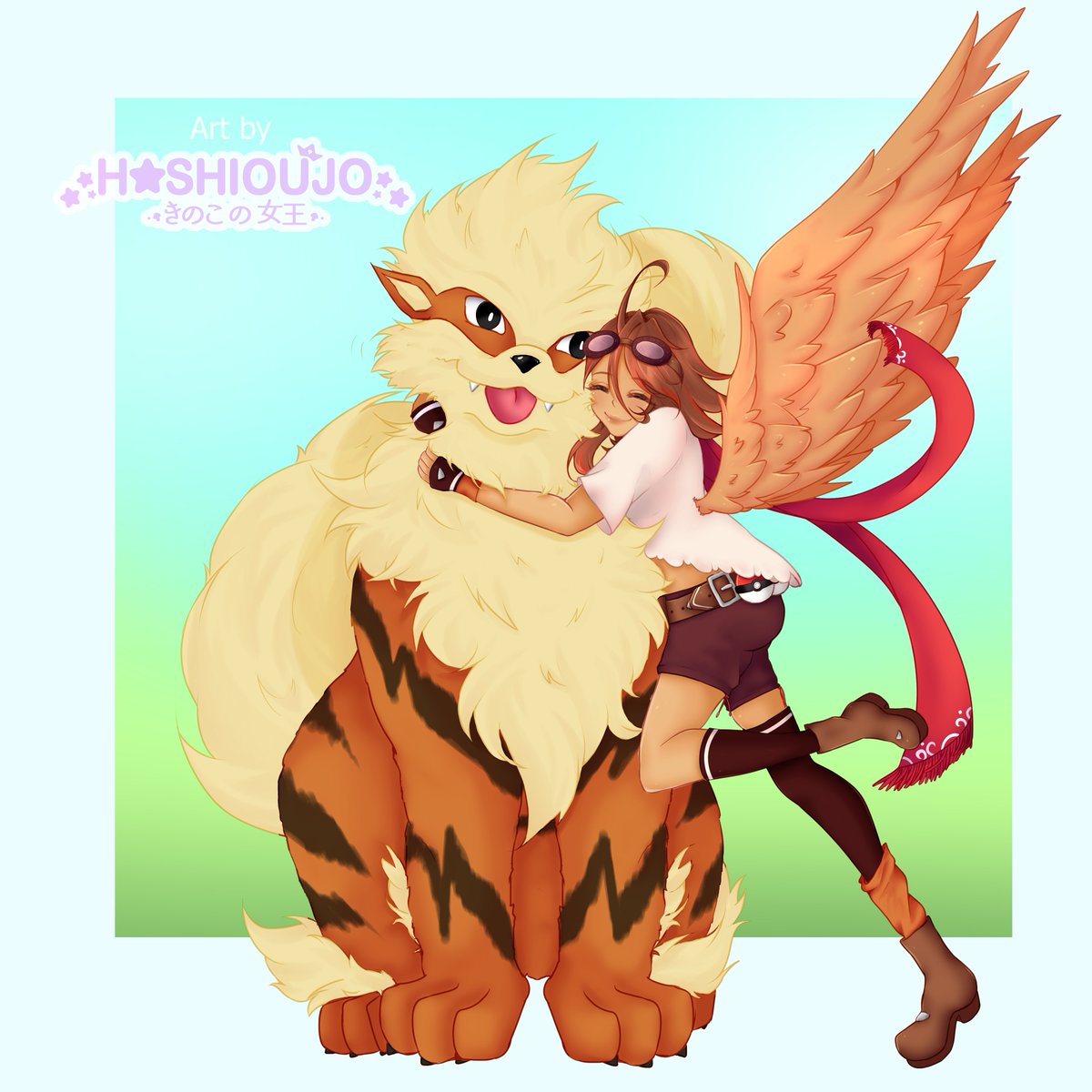 HoshiOujo's tweet image. Forgot to post it here, fullbody commission 1/4 for @PhoenixNight7 , it's a bit old but I still love all that fluff 💜🍄

#Vtuber #ENVtuber #VTuberUprising #Vtubers #VTuberEN #AnimeArt #fanart #vtuberfanart #art #pokemonart