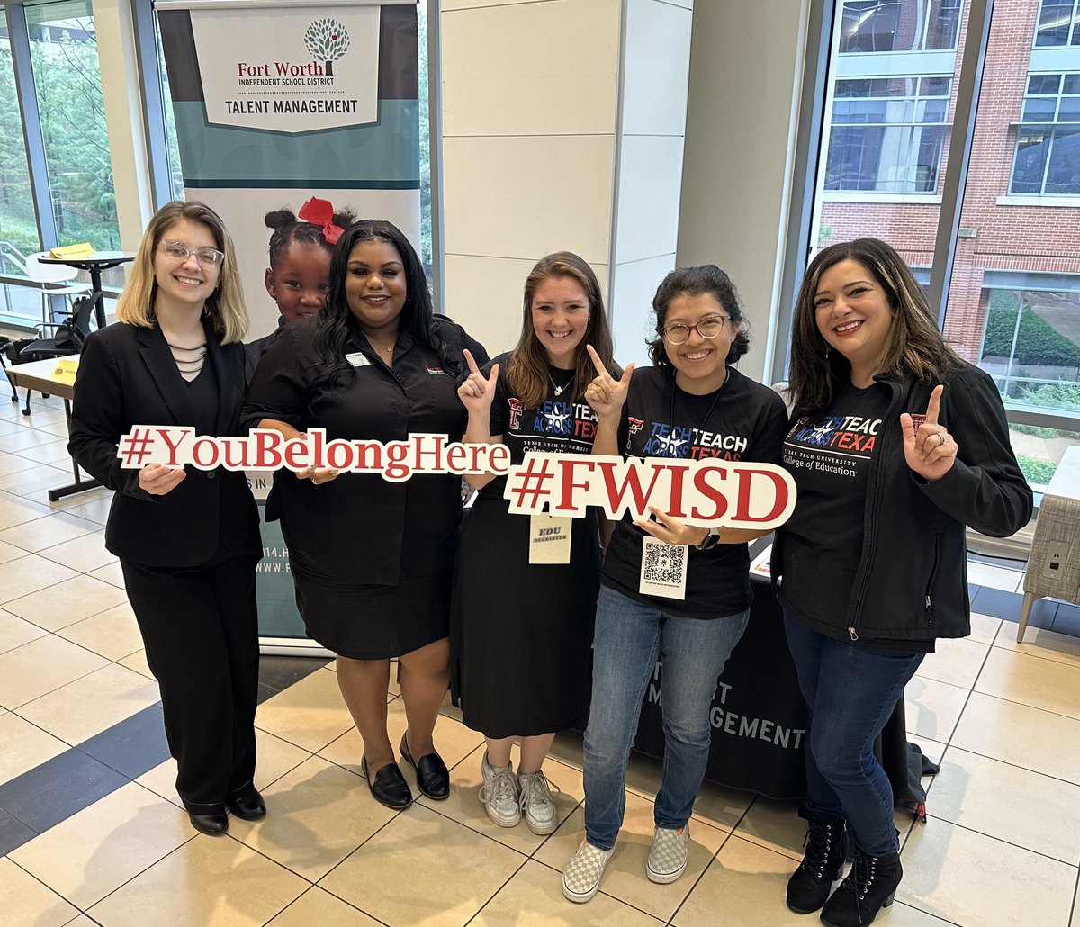 Christina Morrow (@chris_theteachr) on Twitter photo We ran into two <a href="/FortWorthISD/">Fort Worth Independent School District</a> Future Teachers participating in our partnership with <a href="/TexasTech/">Texas Tech University</a> <a href="/TASimsFWISD/">T.A. SIMS ELEMENTARY</a>! We spoke about their current experiences learning alongside master teachers. #YouBelongHere <a href="/EmilyACamarena/">Emily Camarena</a> @MsKellyRecruits #TPHFW We ran into two <a href="/FortWorthISD/">Fort Worth Independent School District</a> Future Teachers participating in our partnership with <a href="/TexasTech/">Texas Tech University</a> <a href="/TASimsFWISD/">T.A. SIMS ELEMENTARY</a>! We spoke about their current experiences learning alongside master teachers. #YouBelongHere <a href="/EmilyACamarena/">Emily Camarena</a> @MsKellyRecruits #TPHFW