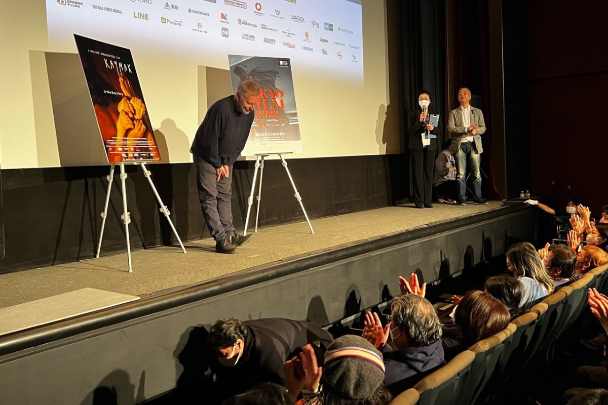 KaymakTheMovie's tweet photo. „Кајмак“ продолжува да предизвикува огромен интерес во Токио. Преполна беше и втората проекција на филмот, а картите за третата се распродадени веќе подолго време.
Токио сака #кајмак https://t.co/iCX9EAr9W2