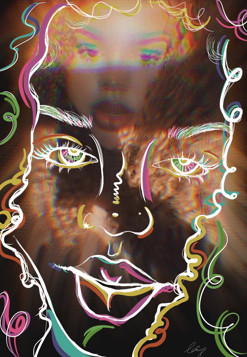 layraney's tweet photo. the way that the vanitas portrait on the left from like 4 years ago and the one on the right that I made this week are literally representing a death and rebirth that took place within me/my life/my art over time... whew, insane https://t.co/NktbSNv6Cd