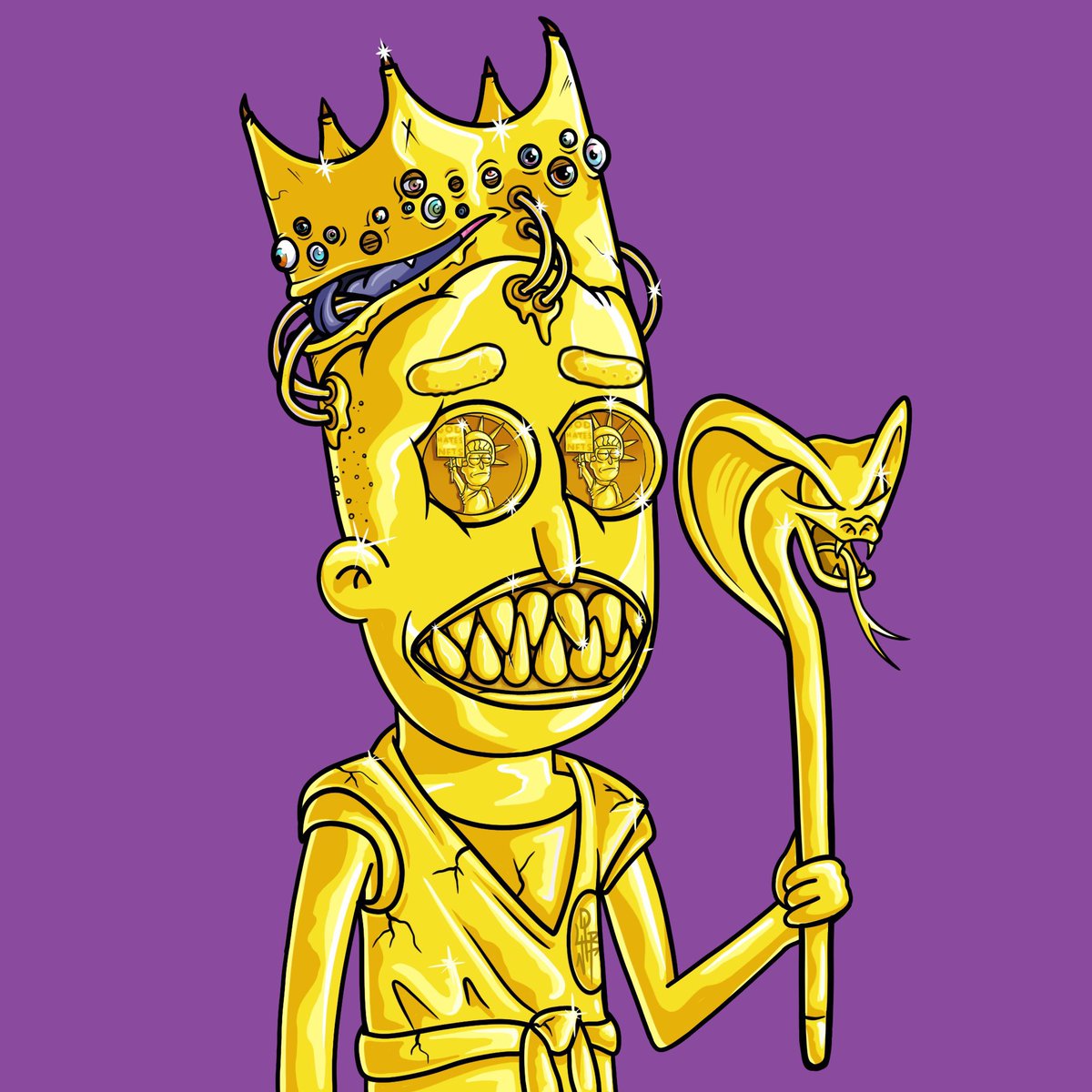 🎁1 Mutant #GodHatesNFTees Giveaway🎁
To enter:

✅ Comment on this post the number you think will have the full Golden Mutant⚱️🧟‍♂️ with the hashtag #GodHatesNFTees 

✅ Follow <a href="/GodHatesNFTees/">God Hates NFTs 🐇</a> 

✅ RT + Like + Tag 3 friends

👉 Winner will be announced after the minting of this👇