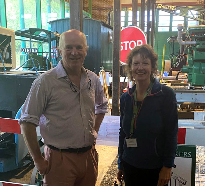 The Master and Mistress Pavior dropped in <a href="/amberley_museum/">Amberley Museum</a> on their 100-mile fundraising (<a href="/The_LCAcademy/">London Construction Academy</a>) route along the <a href="/SouthDownsWayNT/">South Downs Way</a> . They were given a warm welcome  by the museum's director by Valerie Mills.
