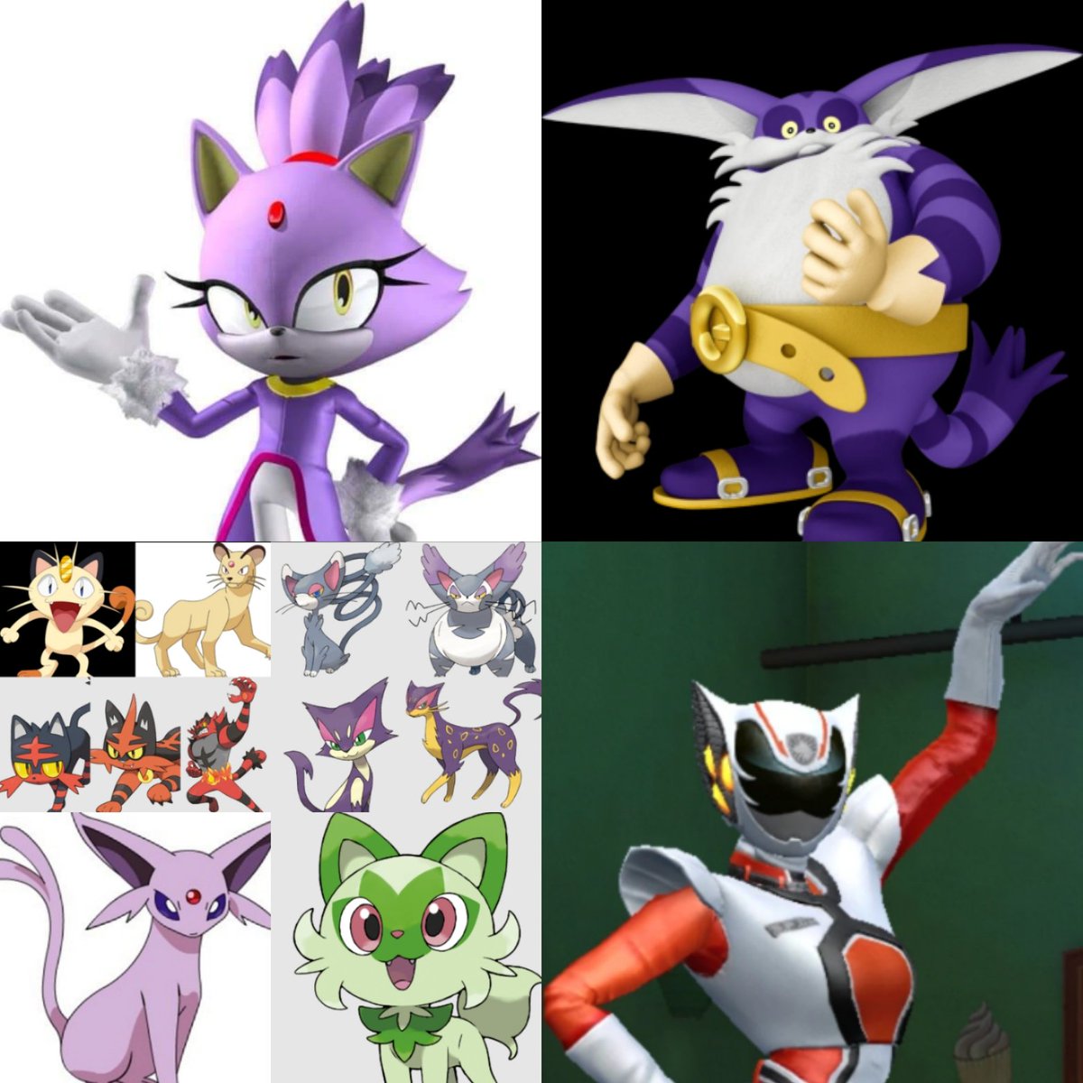 game_fan411's tweet photo. Happy #NationalCatDay from #BlazeTheCat #BigTheCat #CatPokemon & #KatManx https://t.co/GDxNOYl4BQ