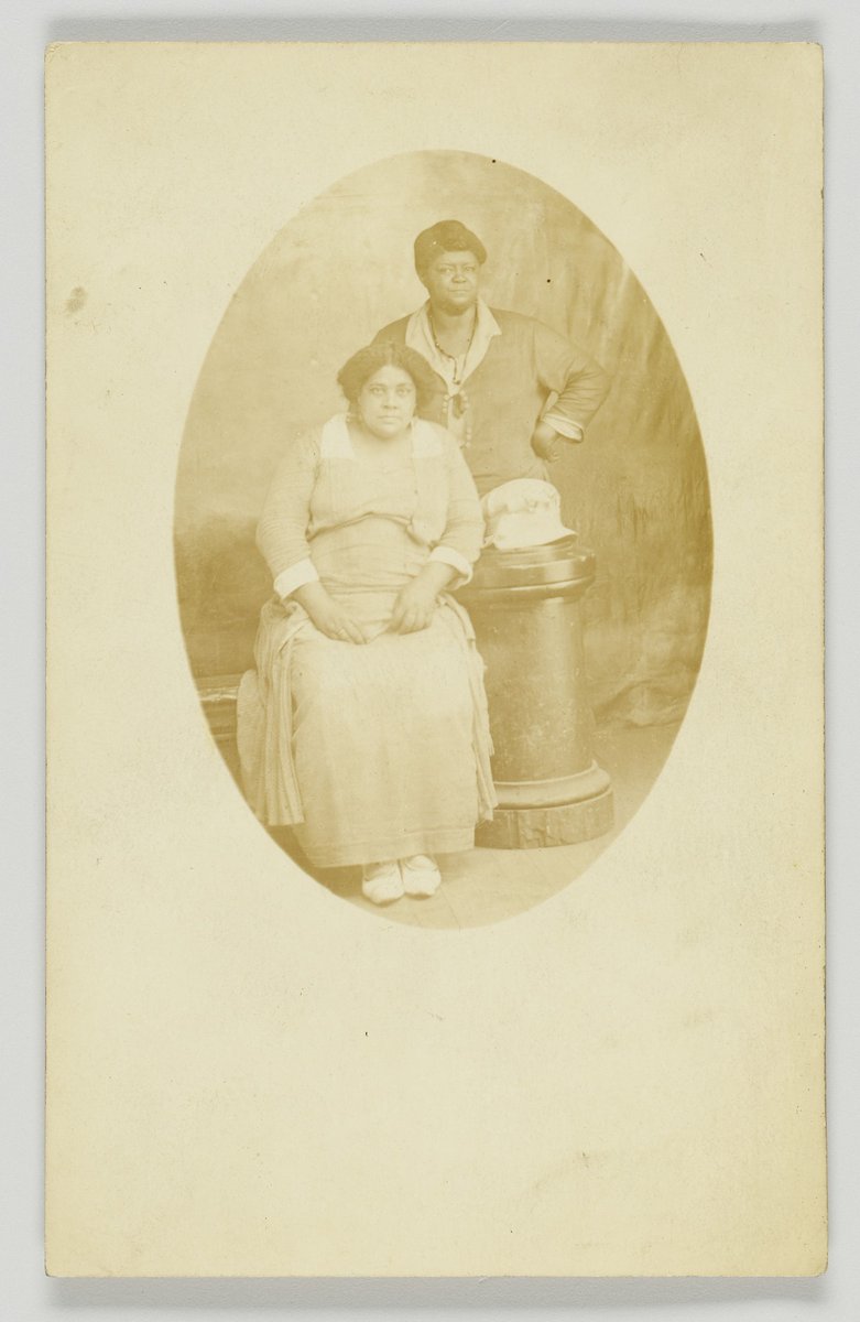 Photographic postcard of two women unidentified women, 1918-1930 #museumarchive #nmaahc nmaahc.si.edu/object/nmaahc_…