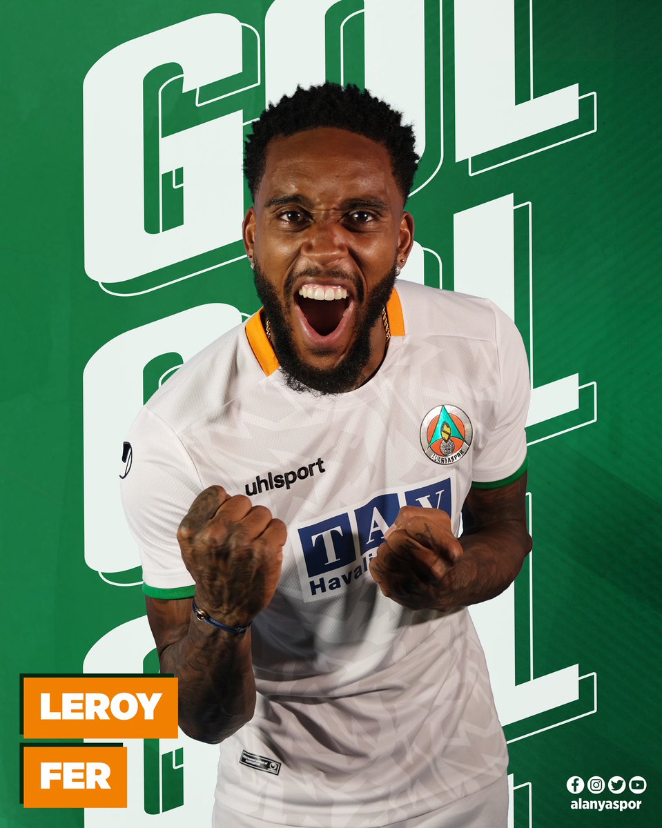⚽ GOL! GOOL! GOOOL!
👤 LEROY FER!
⏱️ 21'

#AlanyaGaziantep: 1-0 | #HaydiAlanya