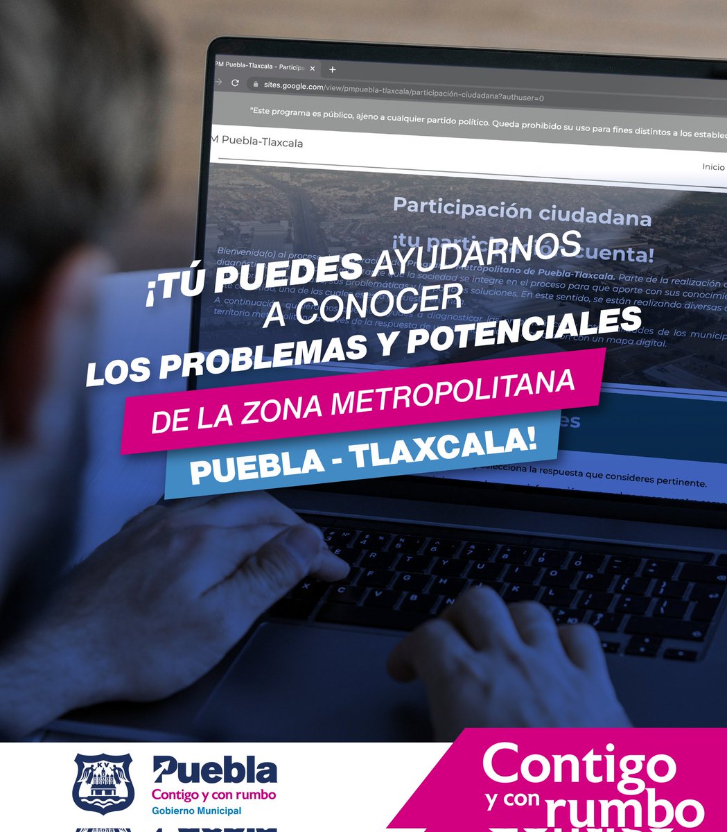 PueblaAyto's tweet photo. 🧠👨🏽‍💻Comparte tus ideas y proyectos para la zona metropolitana de Puebla-Tlaxcala. ¡Tu participación cuenta! Manda tu proyecto a este enlace👇: https://t.co/SXwf0XEvB5 
#ContigoYConRumbo  #ProgramaMetropolitano https://t.co/Iu4GMBQ9Lv