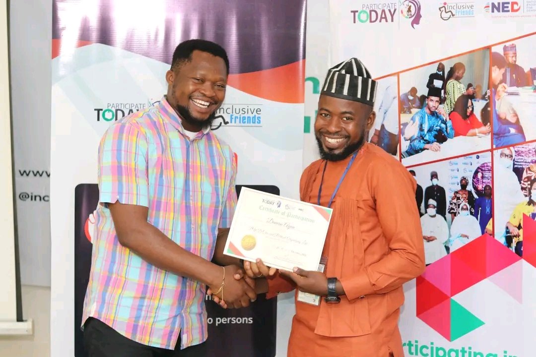 inclusivefrnds's tweet photo. The #ParticipateToday project is geared towards strengthening the capacity of PWDs to advance their rights and participate in political processes.
So far, with support from the @NEDemocracy, the project trained over 200 PWDs in the last 24 months in Nigeria. https://t.co/edIb0uGdeO
