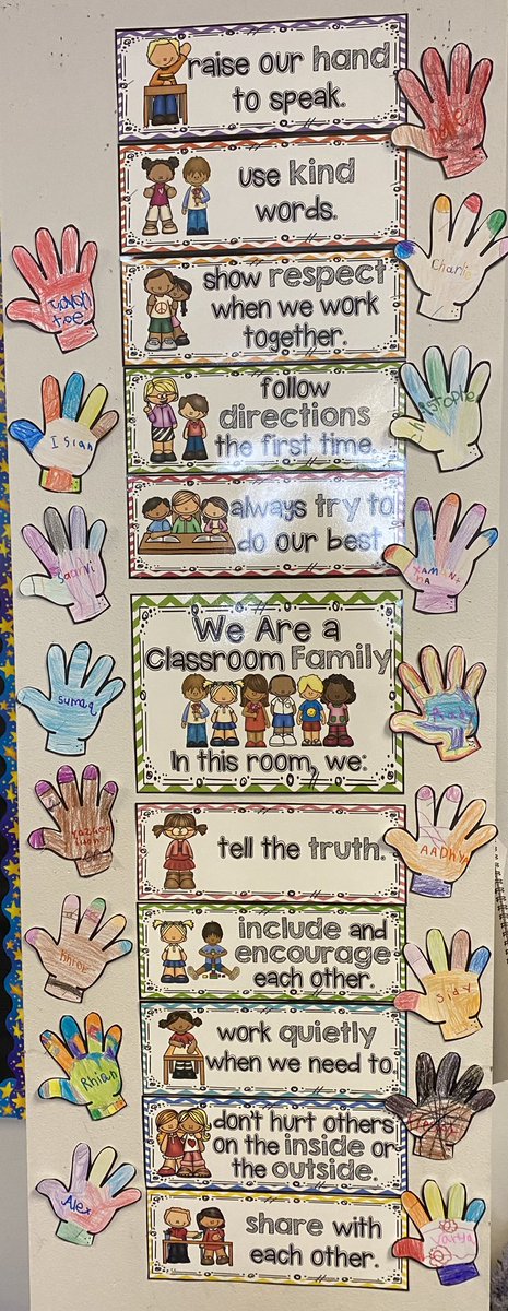 MsRuizLVE1st's tweet photo. We talked about our classroom family rules and everyone made a promise to follow these rules in the classroom! https://t.co/9LMChQlBcr