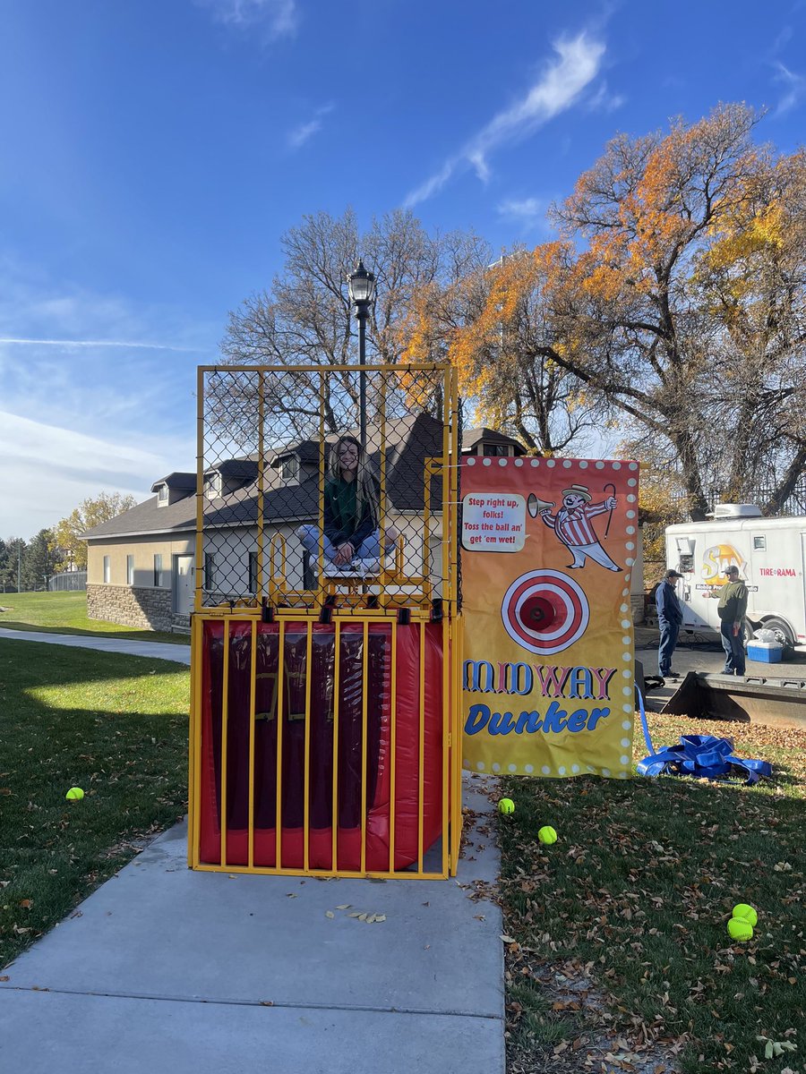 United Airlines - BIL is happy to support Rocky Mountain College Enactus, and Care Camps by donating a dunk tank for todays cancer awareness football game. All money raised will go towards supporting children with cancer to attend camps.@JessieFliesUA @espresso613 @GBieloszabski