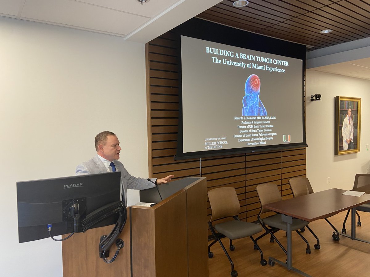 WashUNeurosurg's tweet photo. What an amazing mini-symposium with our honored guest @Ricardokomotar, who shared his experiences about building a #neurosurgical practice. Faculty, residents and staff left feeling energized and empowered. https://t.co/eTt29WBsNq