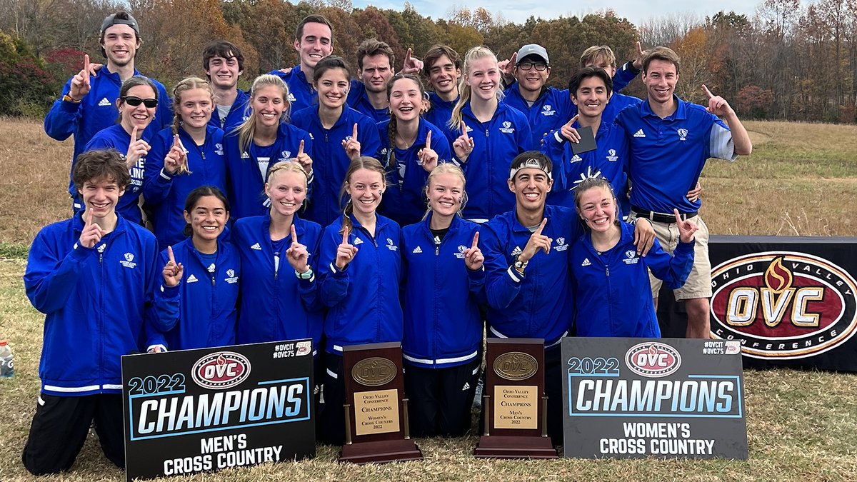EIU_Panthers's tweet photo. 🚨🏆 OVC CHAMPS 🏆🚨

Make it 3-straight @OVCSports Titles for @EIU_XC Men as they won the 2022 championship

Dustin Hatfield, Adam Swanson - 1st team OVC
Andrew Pilat - 2nd team OVC

Coupled with women's title for first EIU OVC sweep since 2001

Recap ⬇️
https://t.co/6Q54y9KDKK https://t.co/iV5AN5OUMl