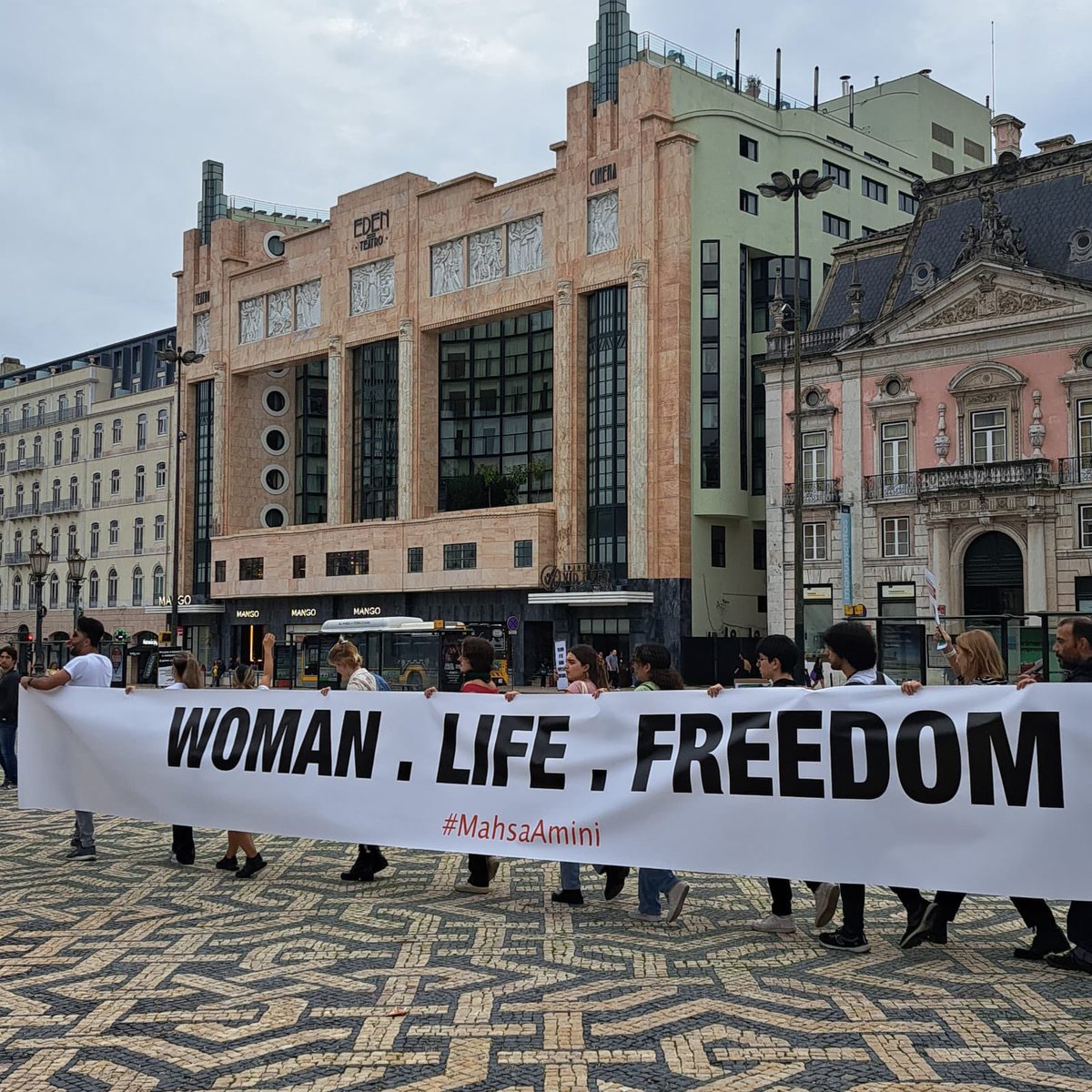 Shout out to the printer who made this for me in 20 hours! #IranRevolution2022 #Portugal