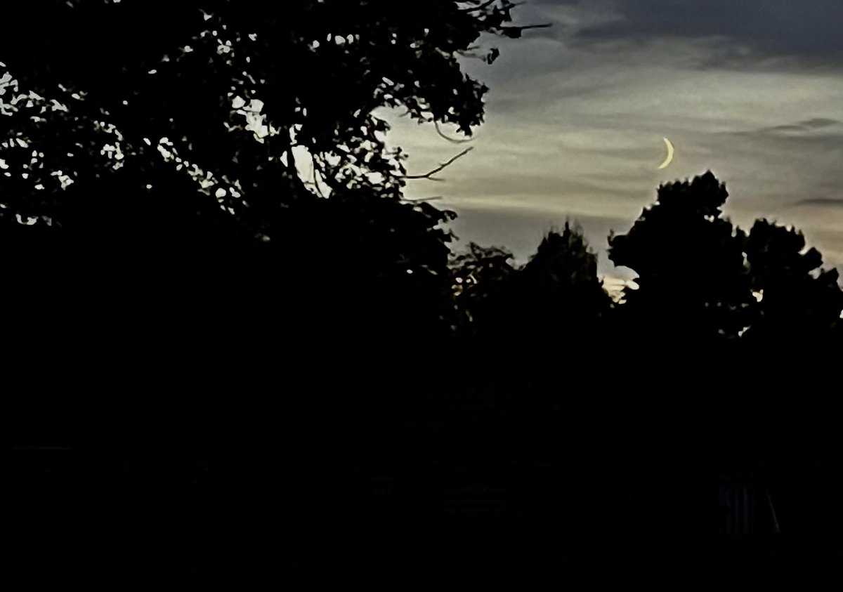 Late October - and an eyelash moon