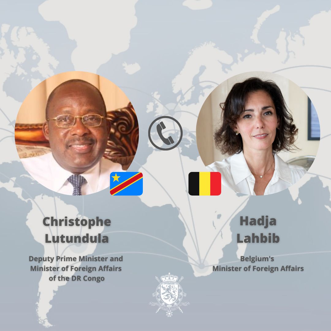 Phone call with my counterpart Lutundula 🇨🇩 on the very worrying escalation in Eastern #DRC. Belgium calls for an immediate halt to the fighting and respect for the territorial integrity of the DRC.