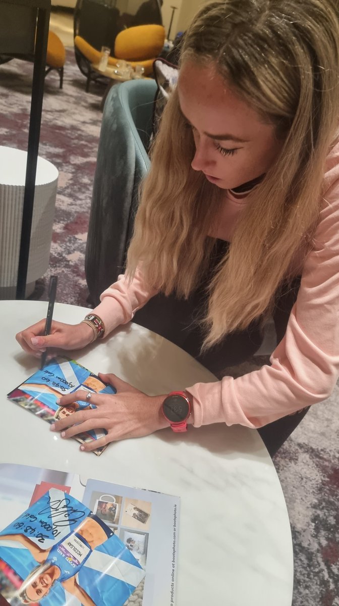 13challenge's tweet photo. HUGE thanks to the awesome @EilishMccolgan for taking the time to sign these photos for auction today in support of @CwC_UK . Coming to auction soon or drop me a DM to buy. #commonwealthgold #charity #birmingham2022 https://t.co/wKYkzl7Idg