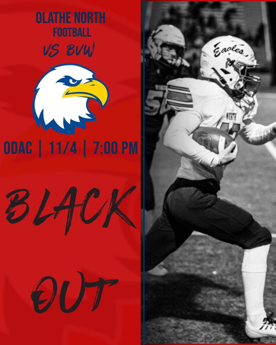 This week in post season the Eagles will play BVW on Friday at ODAC. The theme is black out ⚫️