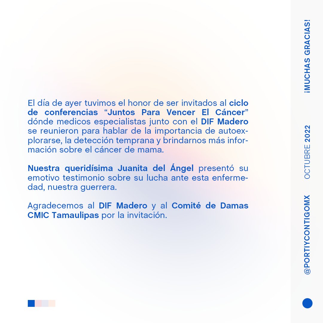 portiycontigomx's tweet photo. Excelente conferencia donde se tocaron muchos temas sobre el cáncer de mama.

Queremos agradecer por la invitación, así como nos comprometemos en extender el mensaje sobre el auto cuidado todo el año.

#DIFMadero 
#MesRosa https://t.co/E1Wbw5wfoE