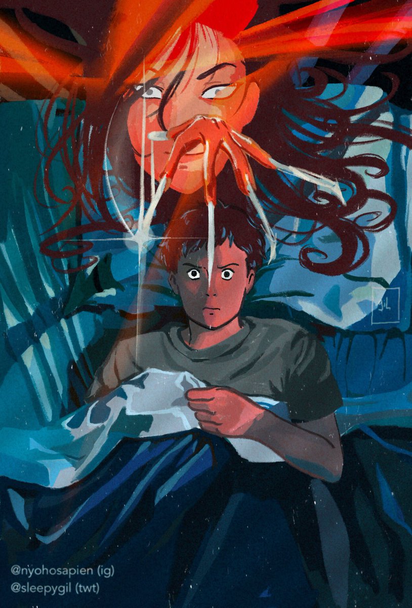 #bfishhorrorweek2022  day 28: slasher
#bfishtober2022  #BANANAFISH

based on The Nightmare on Elm Street