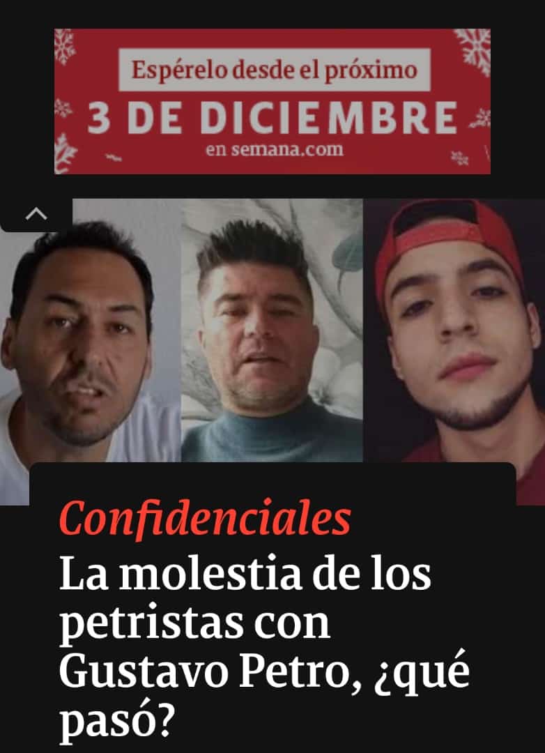 MIENTE <a href="/RevistaSemana/">Revista Semana</a>! Ni me  preguntaron. No estoy molesto con <a href="/petrogustavo/">Gustavo Petro</a>. Por el contrario. Tras estudiar la vida de Álvaro Uribe y a los medios de comunicación de su empresa criminal,al Presidente Petro siempre le estaré agradecido por su coraje y valentía. Por favor Retwit