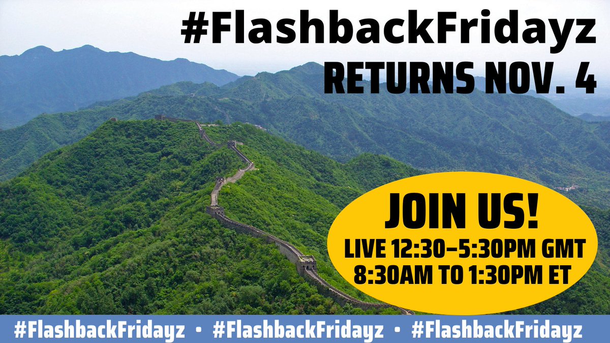 SAVE THE DATE! #FlashbackFridayz will be back next Friday Nov. 4 with an all-new theme and your intrepid hosts @Adventuringgal @TravelBugsWorld @jenny_travels @Chalkcheese111 @travelingmkter & the fab @lizzie_hubbard2 😁 Join us @SashaEats @perthtravelers @ararewoman
