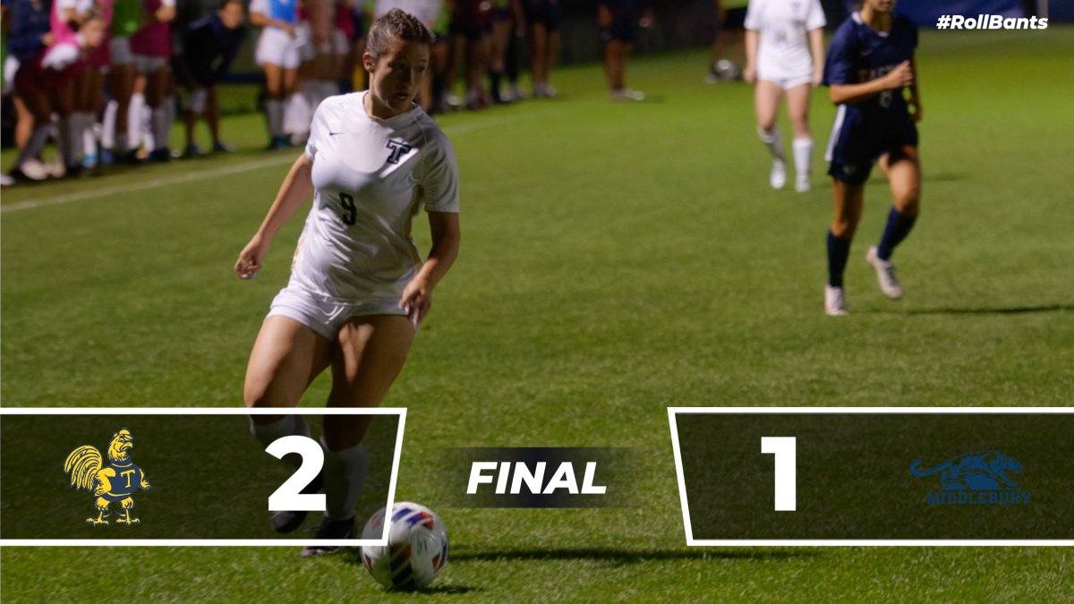 In the NESCAC Quarterfinals, <a href="/Trincollwosoc/">Trinity W. Soccer</a> takes down Middlebury, 2-1.

#FearTheChicken