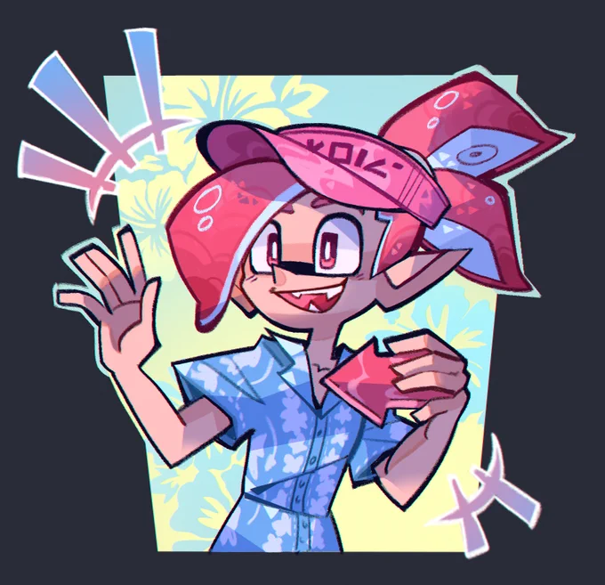Cute Aloha commission I did for  ! 