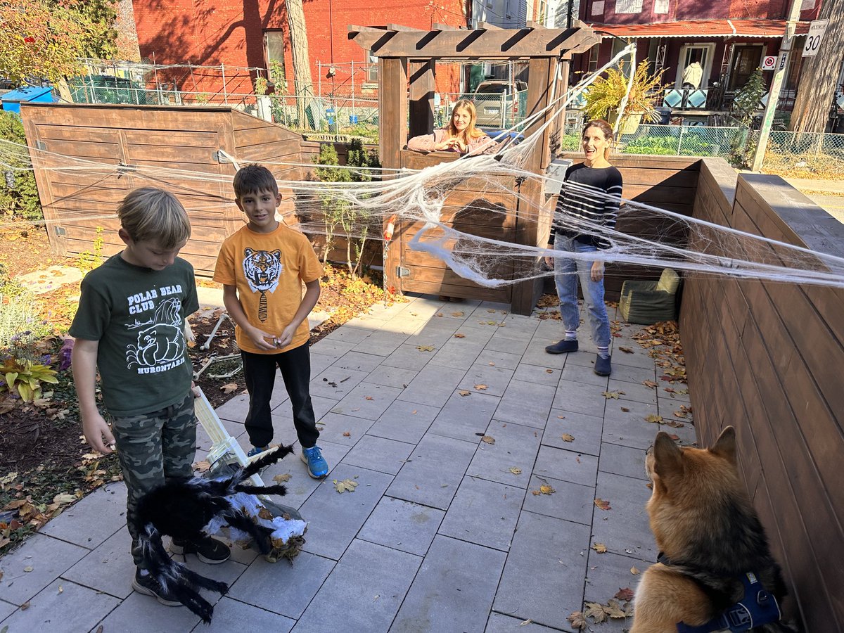 A frenzy of #halloween decorating happening in #kensingtonmarket today!