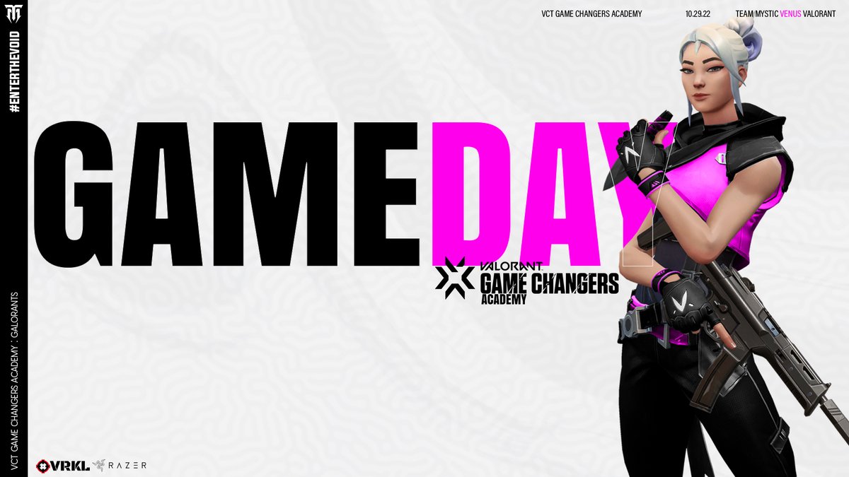 MysticGamingNA's tweet image. Day TWO of #VCTGameChangers Academy!

Team Mystic Venus |
 🌸@jsiesiee
 🌸@ilylunah
 🌸@brookelynn__n
 🌸@babysoapsud
 🌸@MikuFps
 
💼@_itsViolette_
 
⭐️@Galorants // Round one : #BYE
#EnterTheVoid | #VCTGCA