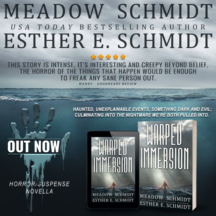 Claire Cronin (@clairegeen) on Twitter photo #NOWLIVE "Warped Immersion" by USA Today bestselling author <a href="/EstherESchmidt/">Esther E. Schmidt</a> & Meadow Schmidt books2read.com/WarpedImmersion #horrorsuspense #NOWLIVE "Warped Immersion" by USA Today bestselling author <a href="/EstherESchmidt/">Esther E. Schmidt</a> & Meadow Schmidt books2read.com/WarpedImmersion #horrorsuspense