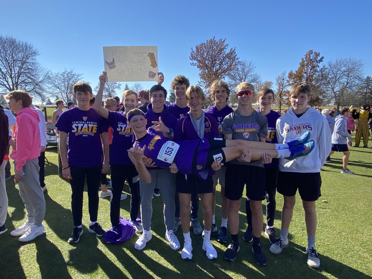 centraldewittxc's tweet photo. Great day at State Cross Country!  Caleb ran well, and the team showed up to support!!! Great guys, great team, great year… can’t wait for next season!! https://t.co/4P6U3JjwCQ