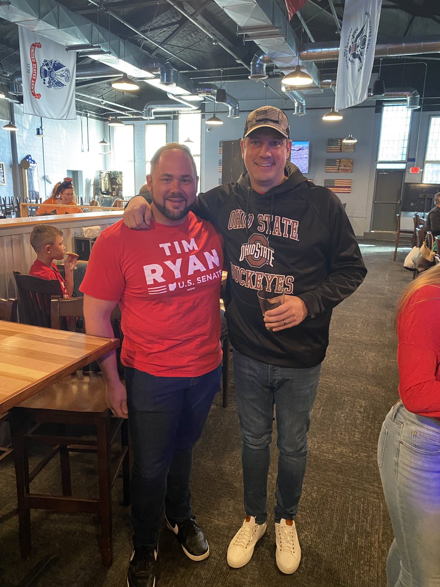 TimRyan's tweet photo. Thanks Mayor @SamuelCramblit for having me in Ironton this afternoon. A Saturday spent with friends, good conversation, and our Buckeyes is a Saturday well spent. Let’s just hope the second half goes better than the first. 😬 https://t.co/LjkOlJfTfV