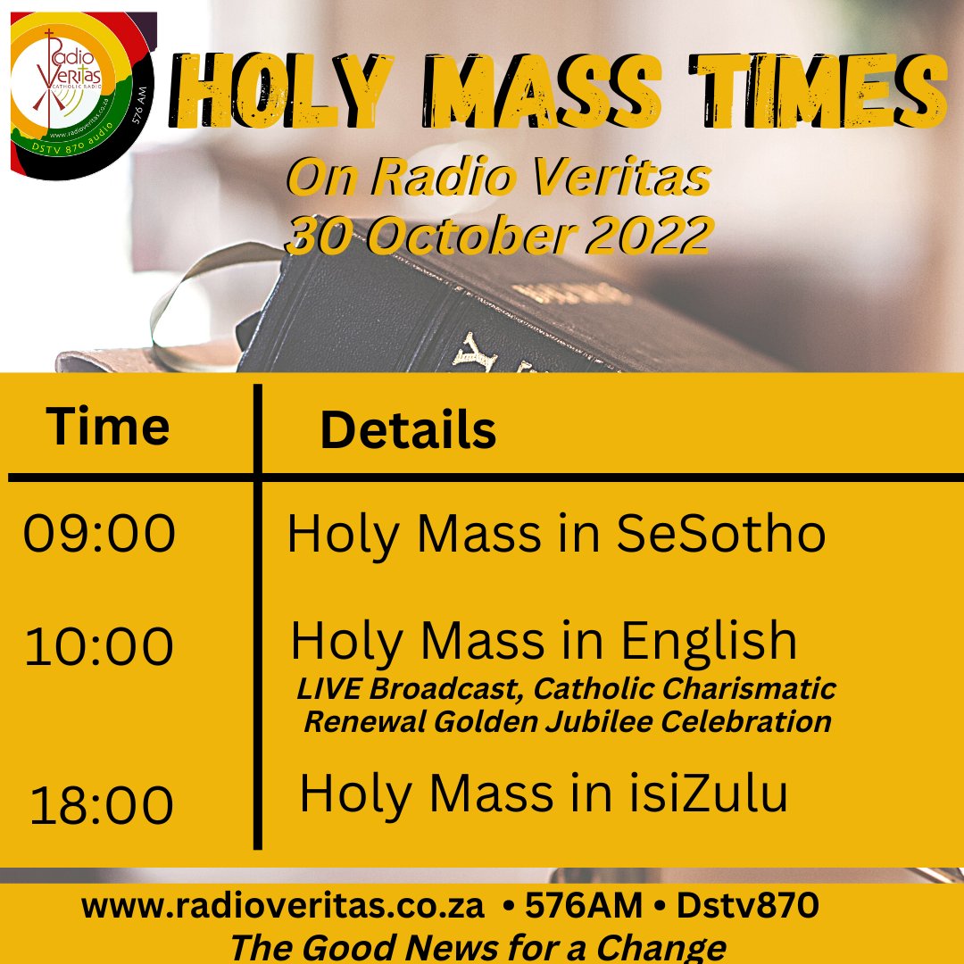 #HolyMass Please note Holy Mass times for the 30th October 2022 God bless