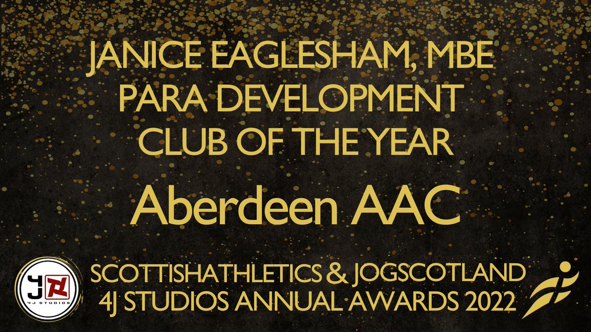 scottishathletics (@scotathletics) on Twitter photo Our Janice Eaglesham MBE Para Development Club of the Year is <a href="/AberdeenAAC/">Aberdeen Amateur Athletic Club</a>
#4Jawards Our Janice Eaglesham MBE Para Development Club of the Year is <a href="/AberdeenAAC/">Aberdeen Amateur Athletic Club</a>
#4Jawards