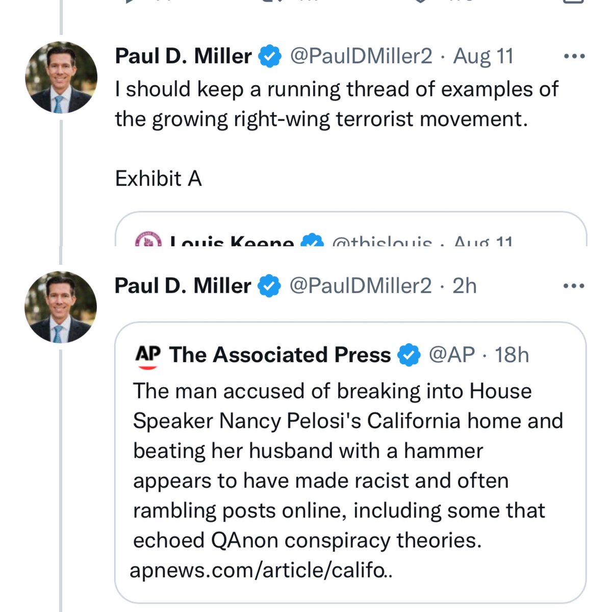 Rushing to insist an attack was politically motivated when we have little evidence that it was (& in fact, much evidence that suggests it wasn’t) actually RATCHETS UP political tensions even further. As French & Miller have done here by characterizing this as rightwing violence