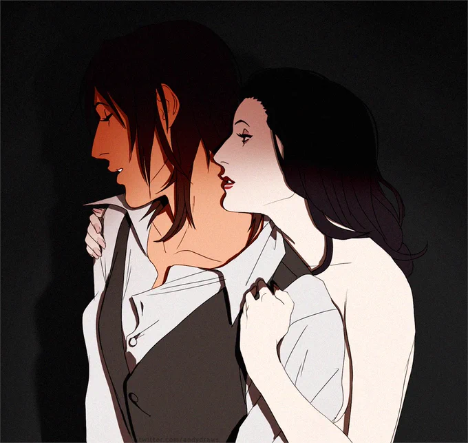 #Pikuhanoween Day 1: Human x Vampire#pikuhan 