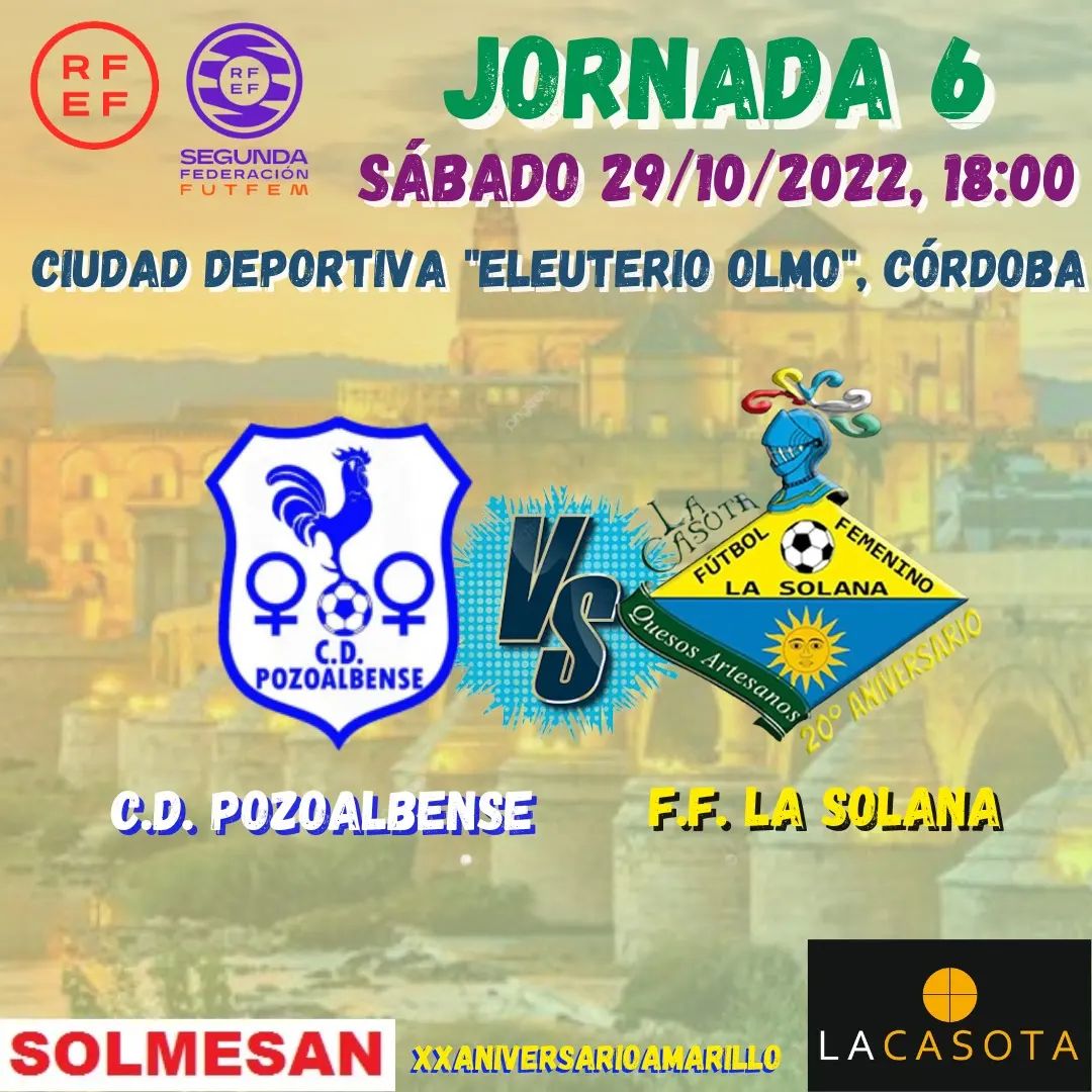 WosoMagazine's tweet photo. 🚨JORNADA 6️⃣🚨

#SegundaRFEF Grupo Sur 

@cdpozoalbensefe ⚪🔵 0️⃣ ➖1️⃣ @fflasolana 🟡🟡

⚽ 🟡🟡 @aiinaa97

🏟️ CD Eleuterio Olmo

#wosomagazine🧩 #VamosPozoalbense              #OrgulloAmarillo https://t.co/OCUp1sHo5z