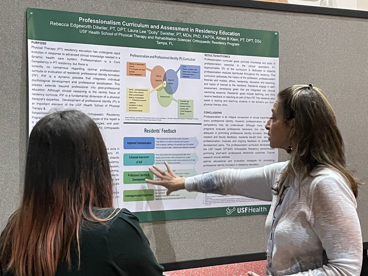 abklein248's tweet image. Discussing professionalism &amp;amp; professional identity formation in residency education @USF_SPT_RS @ELC2022