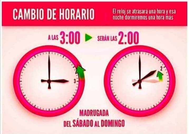 Recordemos que el horario de invierno llega esta madrugada del sábado, 29 de octubre al domingo, 30 de octubre, con el retraso de los relojes ⏰ 1 hora,de forma que a las 03.00 h pasarán a ser las 02.00 h, un cambio de hora que seguirá vigente, al menos,hasta 2026. #cambiodehora